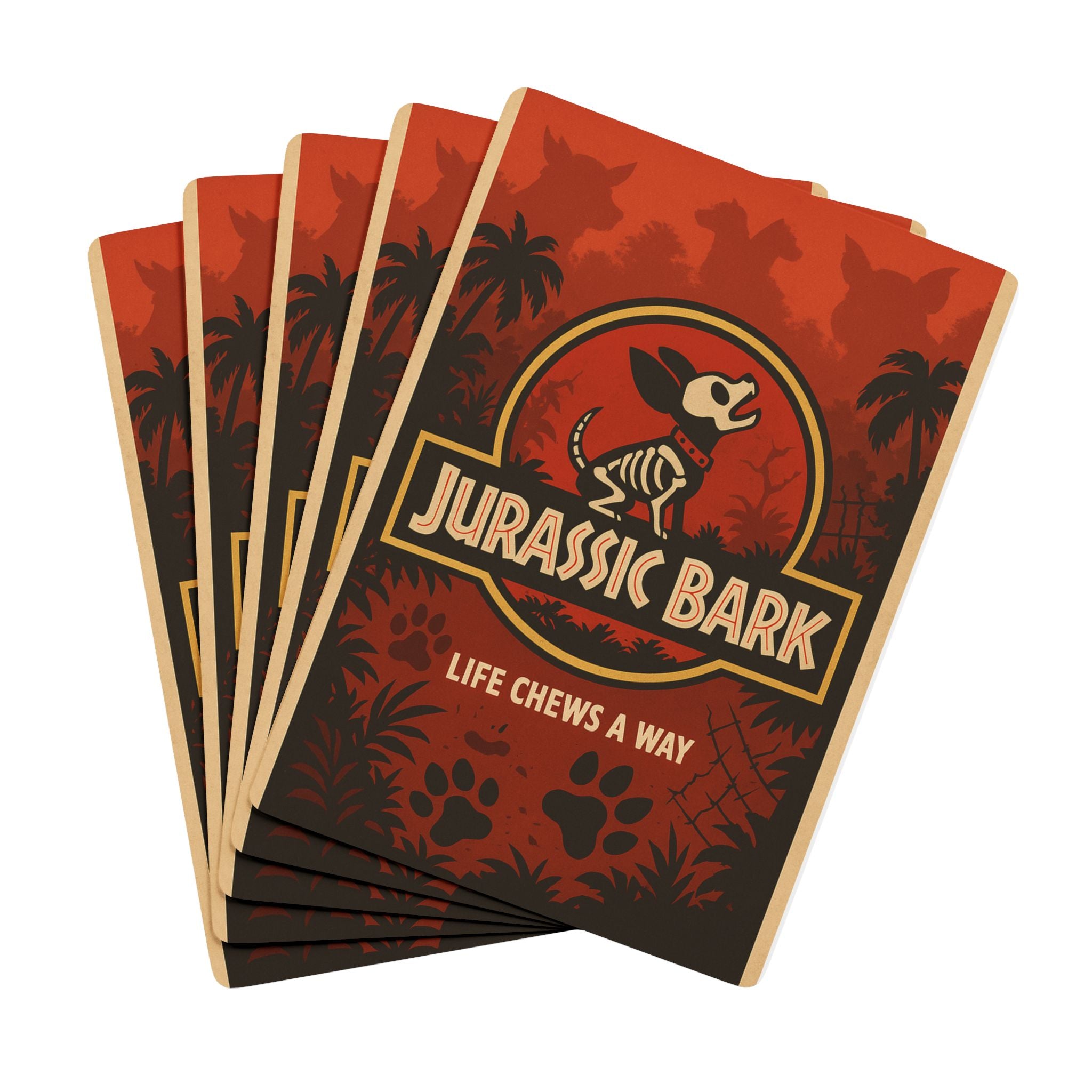 Jurassic Bark Playing Cards | Funny Gift for Dog Lovers and Movie Fans